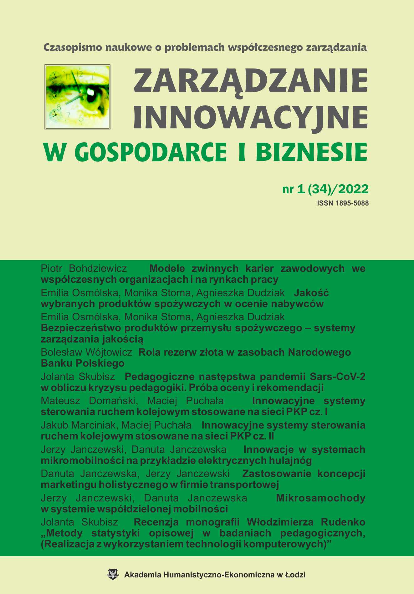 Zarządzanie Innowacyjne... nr 1(34)/2022